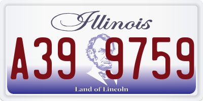 IL license plate A399759