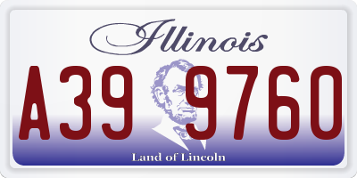 IL license plate A399760