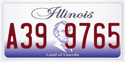 IL license plate A399765