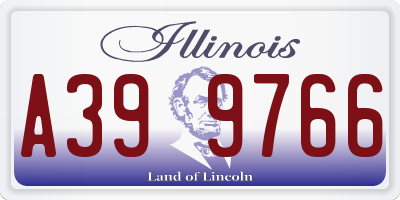 IL license plate A399766