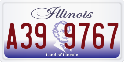 IL license plate A399767