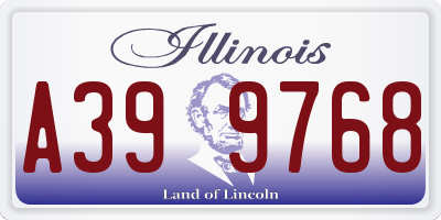 IL license plate A399768