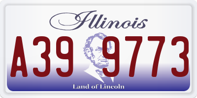 IL license plate A399773