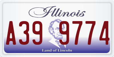 IL license plate A399774