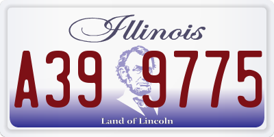 IL license plate A399775