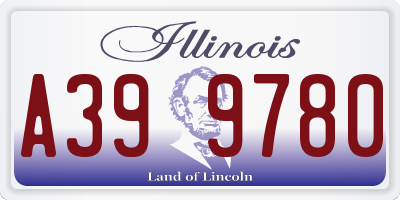 IL license plate A399780