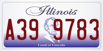 IL license plate A399783