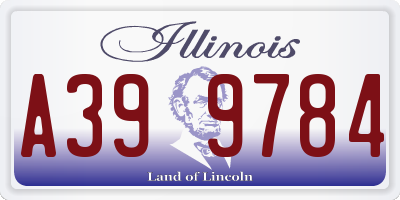IL license plate A399784