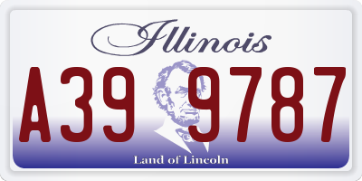 IL license plate A399787