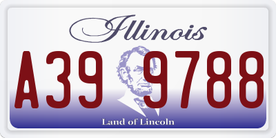 IL license plate A399788