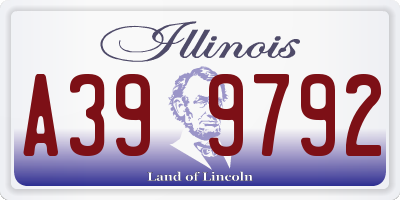 IL license plate A399792