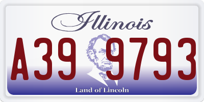 IL license plate A399793