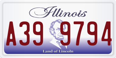 IL license plate A399794