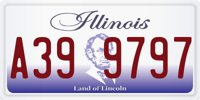 IL license plate A399797