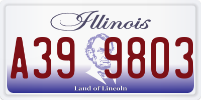 IL license plate A399803