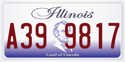 IL license plate A399817