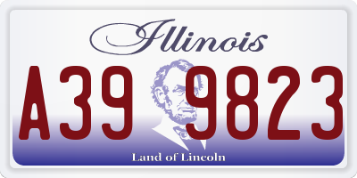 IL license plate A399823