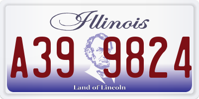 IL license plate A399824