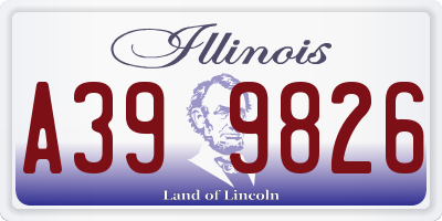 IL license plate A399826
