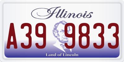IL license plate A399833
