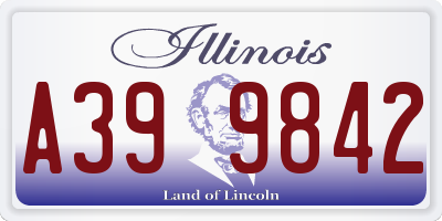 IL license plate A399842