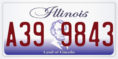 IL license plate A399843
