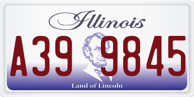IL license plate A399845