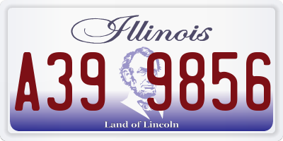 IL license plate A399856