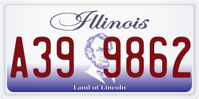 IL license plate A399862