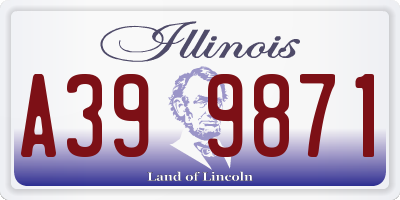 IL license plate A399871