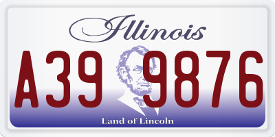 IL license plate A399876