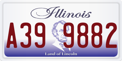 IL license plate A399882