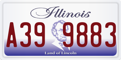 IL license plate A399883