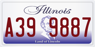 IL license plate A399887