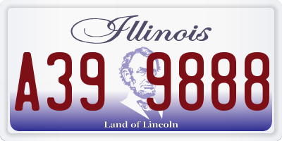 IL license plate A399888