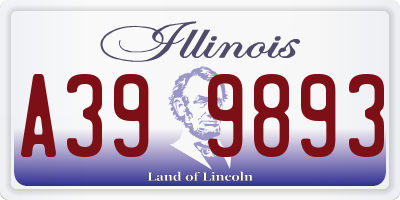 IL license plate A399893