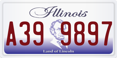 IL license plate A399897