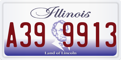 IL license plate A399913
