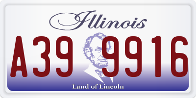 IL license plate A399916
