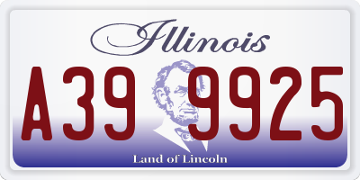 IL license plate A399925
