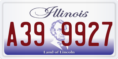 IL license plate A399927