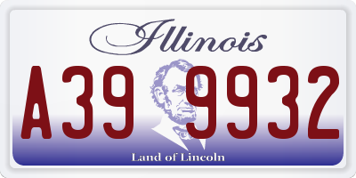 IL license plate A399932