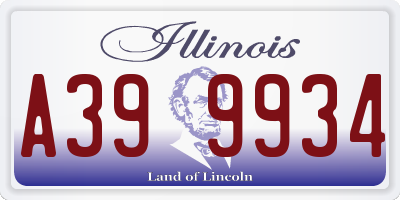 IL license plate A399934