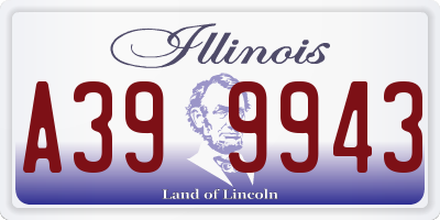 IL license plate A399943