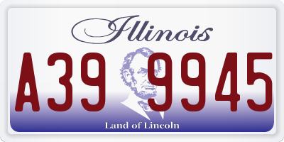 IL license plate A399945