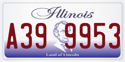 IL license plate A399953
