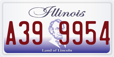 IL license plate A399954