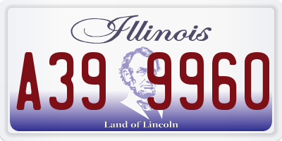 IL license plate A399960