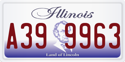 IL license plate A399963