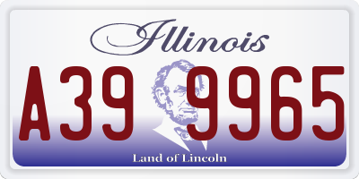 IL license plate A399965